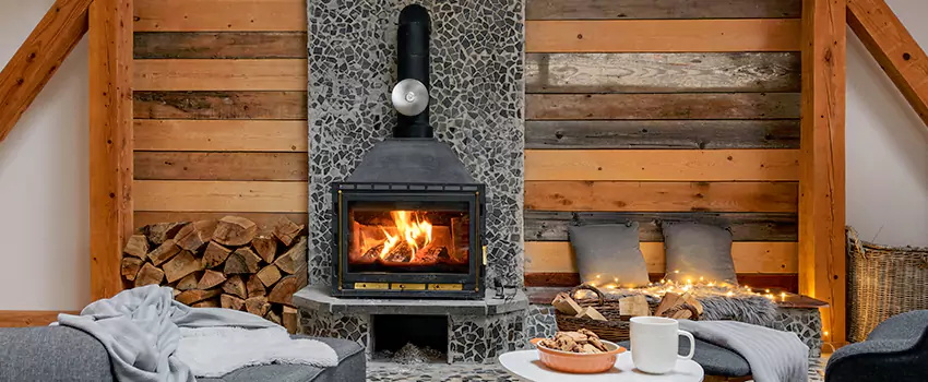 Thelin Hearth Products Direct Vent Gas Stove Fireplace Inspection in Bethpage, New York